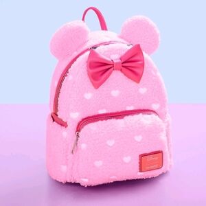 Disney Pink Heart Kids Backpack with Bow